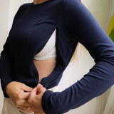 Amnings T-Shirt Långärmad Marinblå