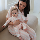 Bamboo Pyjama Long Set för kvinnor - Zebramönster