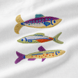 Oversized T-shirt för barn Vit Fish Stack