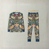 William Morris pyjamas-set för barn Strawberry Thief marinblå