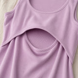 St Tropez Ribbed Amningsklänning Lilac