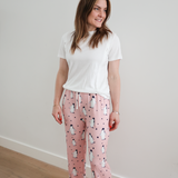 Ladies Pink Penguin Pyjamas Set