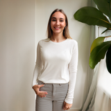 Amnings T-Shirt Långärmad Vit