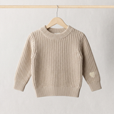 Ren, hvid sweater i farven »Whisper White«