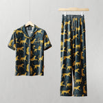 Women's Bamboo Pyjama Long Set - Cheetah