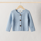 Ren blå cardigan med knapper