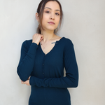 Ladies Ribbed Bodysuit - Midnight Navy