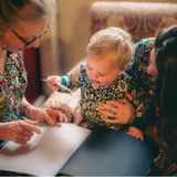 William Morris pyjamas-set för barn Strawberry Thief marinblå
