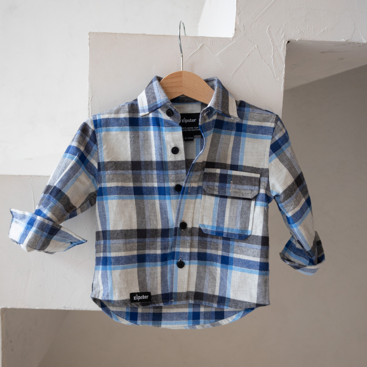 Mini Flannel Shirt Blue Check