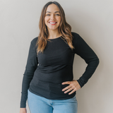 Breastfeeding Ribbed Topp Svart