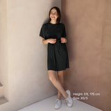 Barcelona T-shirt-kjole til amning Charcoal