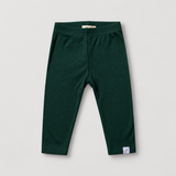 Ribbed Leggings i bambu, olivgrön