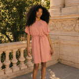 Barcelona amme-T-shirt-kjole Rusty Striped
