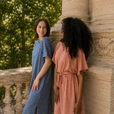 Barcelona amme-T-shirt-kjole Rusty Striped