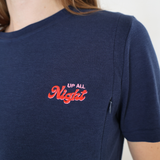 Amnings-T-shirt Upp hela natten