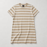 Stribet ammekjole beige/hvid