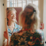 William Morris Pyjamas Set Strawberry Thief Marinblå för damer