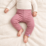 Ribbed Leggings i bambu, rosa
