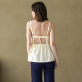 Peplum-top til amning Gul