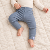 Ribbed Bambus-leggings i farven Blueberry