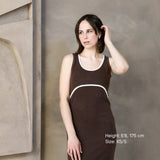 St Tropez Ribbed Amningsklänning Choklad