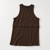 Breastfeeding Ribbed Tank Top Chokolade