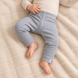 Ribbed Bambus-leggings i farven »Fog«