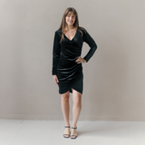 Paris Amning Sammetsklänning Svart