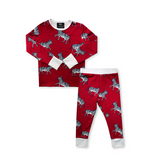 Pyjamas-set för barn Burgundy Zebra