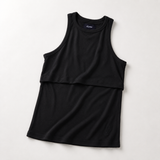 Breastfeeding Ribbed Tank Top Black