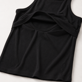 Breastfeeding Ribbed Tank Top Black