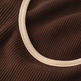 St Tropez Ribbed Amningsklänning Choklad