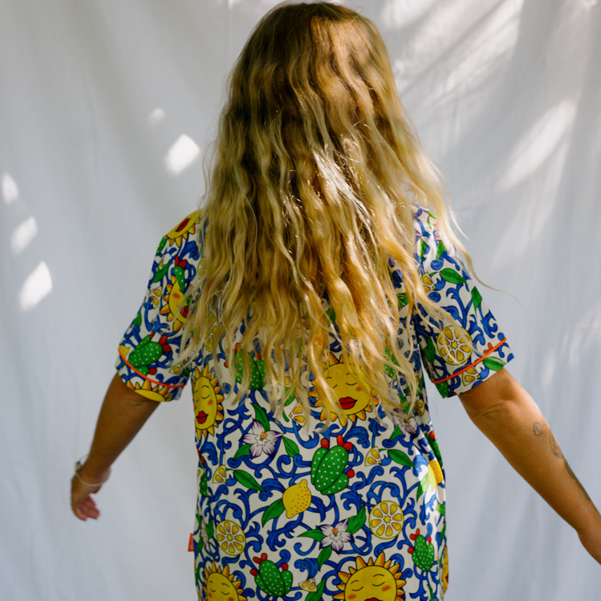 Pyjamassæt til damer Siciliansk sommer (vinder af designudfordring 2025)