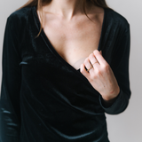 Paris Amning Sammetsklänning Svart