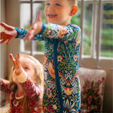 William Morris Zipster Jordgubbstjuv Marinblå