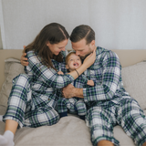 Pyjamas Set i grön tartan för män