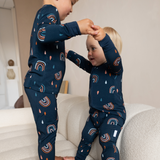 Pyjamas-set för barn Navy Rainbow