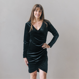 Paris Amning Sammetsklänning Svart