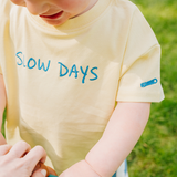 Oversized T-shirt för barn Gul Slow Days