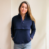 Amning Fleece Marinblå