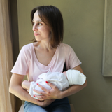 Breastfeeding T-Shirt V-Neck Pink