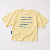 Oversized T-shirt för barn Gul Slow Days
