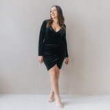 Paris Amning Sammetsklänning Svart