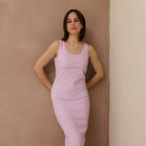 St Tropez Ribbed Amningsklänning Lilac