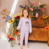 Bambu-loungeset ”Fierce Like Frida” – lila