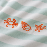 Oversized T-shirt för barn Randig Seafoam Shells