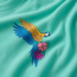 T-shirt i stor storlek för barn, mintgrön, Frida Parrot