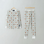 Børne-pyjamasæt i bambus fra Miffy Checkered Bloom, set forfra