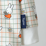 Miffy x Zipster vævet mærke på børnetøjet Miffy Checkered Bloom bambus-pyjamasæt