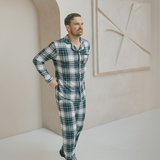 Pyjamas Set i grön tartan för män